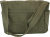 ARMYU Olive Green Original Heavyweight Cotton Canvas Classic Heavyweight Military Messenger Bag + Streamer