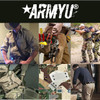 ARMYU Military Double Prong Canvas Belt, Heavy Duty Thick Cotton Army Pistol Grommet Two Hole 1.75"