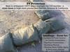 Polypropylene Olive Drab Rugged Sandbag, 14 Inches by 26 Inches, Pack of 15