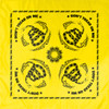 Yellow Don't Tread On Me Flag Cotton Biker Skull Bandana (22" x 22")