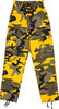 Yellow Camouflage Military BDU Pants Cargo Fatigues Fashion Trouser Camo Bottoms