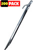 Heavy Duty Metal Sturdy Steel Tent Solid Stakes V Spikes 12" Outdoor Garden Camping Shelter Canopy Pergolas Peg Nails (200-Pack)