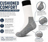 ARMYU Heavyweight Thermal Thick Insulated Boot Socks - Skiing Hiking Camping - Extra Warm Cold Weather (3 Pairs)