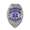 Silver EMT Badge with Star of Life Emblem | Deluxe Pin On EMS Shield