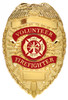 Gold Fire Department Badge | Deluxe Fire Dept Shield