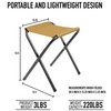 Coyote Brown Lightweight Folding Camp Stool Travel Portable Chair Camp