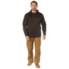 Mens Solid Concealed Carry Hoodie Pass Through Kangaroo Pocket CCW