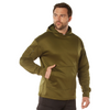 Mens Solid Concealed Carry Hoodie Pass Through Kangaroo Pocket CCW