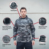 Mens Solid Concealed Carry Hoodie Pass Through Kangaroo Pocket CCW
