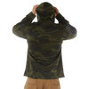 Mens Solid Concealed Carry Hoodie Pass Through Kangaroo Pocket CCW