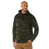 Mens Solid Concealed Carry Hoodie Pass Through Kangaroo Pocket CCW