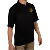 Black USMC Eagle, Globe & Anchor Moisture Wicking Polo Shirt US Marine Shirt