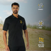 Black USMC Eagle, Globe & Anchor Moisture Wicking Polo Shirt US Marine Shirt