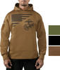USMC Eagle Flag Concealed Carry Hoodie Globe & Anchor US Marines Sweatshirt