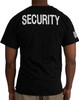 Black 2-Sided Security T-Shirt with US Flag On Sleeve Short Sleeve Shirt