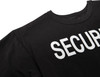 Black Poly Cotton Long Sleeve Two-Sided Security T-Shirt