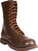 Brown Leather Military Jump Boots 10 Inches Tactical Army Lace Up Impact