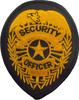 Gold SECURITY OFFICER Badge Patch Embroidered Iron/Sew On Patch