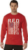 Mens Red Long Sleeve Remember Everyone Deployed T-Shirt Athletic Fit Tee Shirt