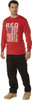 Mens Red Long Sleeve Remember Everyone Deployed T-Shirt Athletic Fit Tee Shirt