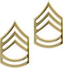 Polished Gold Staff Sergeant E-7 United States Army E7 Rank Insignia Pin Set