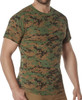 100% Cotton 5oz. Camouflage Short Sleeve T-Shirt Army Fashion Standard Fit Tee