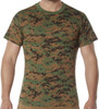 100% Cotton 5oz. Camouflage Short Sleeve T-Shirt Army Fashion Standard Fit Tee