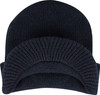 Wool Watch Cap with Brim Beanie Hat with Visor