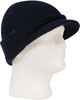 Wool Watch Cap with Brim Beanie Hat with Visor