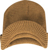Wool Watch Cap with Brim Beanie Hat with Visor