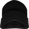 Wool Watch Cap with Brim Beanie Hat with Visor