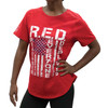 Women's R.E.D. (Remember Everyone Deployed) T-Shirt Support Army & Military Tee, Red