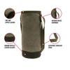 Waxed Canvas Wine Carrier Tote Bag – Insulated Single Bottle Valet Holder
