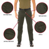 Active Flex BDU Pants Heavyweight Poly/Cotton Work Active Ready Combat Trousers, Straight Fit