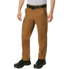 Men's Active Flex Fleece Lined Canvas Work Pants - Six Pocket Cargo Rugged Heavy Duty Work Trousers