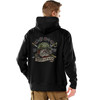 Black USMC Dogs of War Globe & Anchor Hoodie Sweatshirt Double Sided Graphic Marines Print Pullover