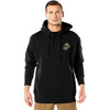 USMC Dogs of War Graphic Hoodie with USMC Eagle, Globe, and Anchor Logo - Black