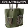 Two Tone Tiger Stripe Camo Canvas Tote Bag Multifunctional Utility 23L Carry Bag