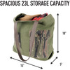 Two Tone Tiger Stripe Camo Canvas Tote Bag Multifunctional Utility 23L Carry Bag
