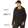 Black Womens Shadow Ops Waterproof Rain Jacket - Ultra-Light Rain Coat
