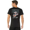 Men’s Black USMC First to Fight Short Sleeve T-Shirt with Eagle, Globe & Anchor MARINES Logo Insignia