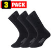 Mens Black Military NYCO Dress Socks Size 10-13 - Large, USA Made, 3-Pack