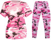 Women's Camo Long Length T-Shirt and Leggings Set