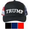 Trump US Flag Deluxe Embroidery Trucker Hat, Patriotic Political Mesh Back Adjustable Cap for Men & Women