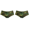 Womens Woodland Camouflage Slim Fit Booty Shorts Underwear 2 Pack