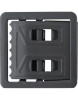 Black Open Face Web Belt Metal Buckle 3 Pack