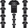Zodiac sign printed short sleeve crewneck t-shirt