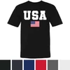USA Flag Printed Cotton T-Shirt