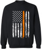 Thin Orange Line REVERSE LONG (Black)