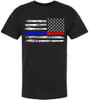 Thin Red/Blue Line REVERSE (Black)